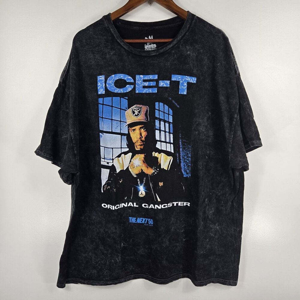 Legends Apparel Size 1X Black Marled‎ Ice-T Original Gangster T Shirt NWOT
